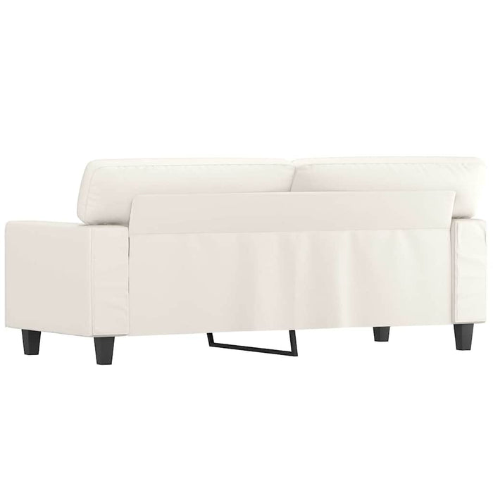Canapea cu 2 locuri, crem, 140 cm, piele ecologică WALTI