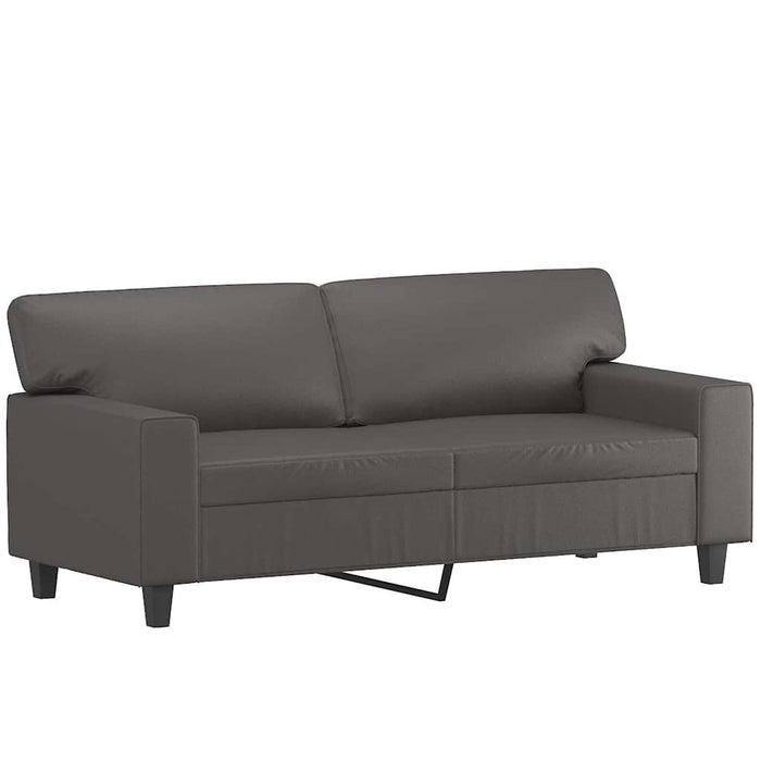 Canapea cu 2 locuri, gri, 140 cm, piele ecologică WALTI