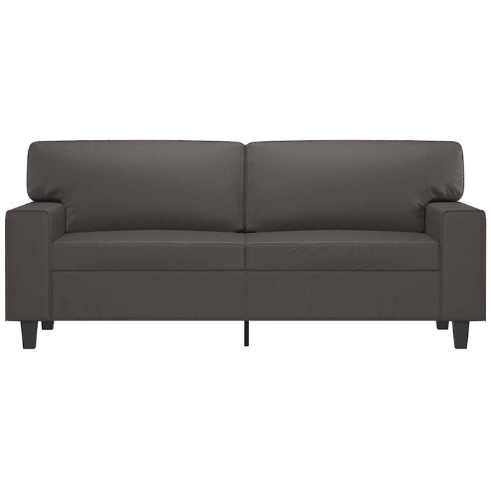 Canapea cu 2 locuri, gri, 140 cm, piele ecologică WALTI