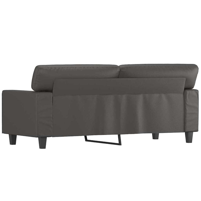 Canapea cu 2 locuri, gri, 140 cm, piele ecologică WALTI