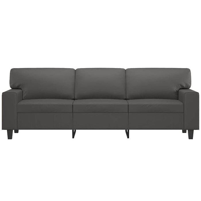 Canapea cu 3 locuri, gri, 180 cm, piele ecologică WALTI