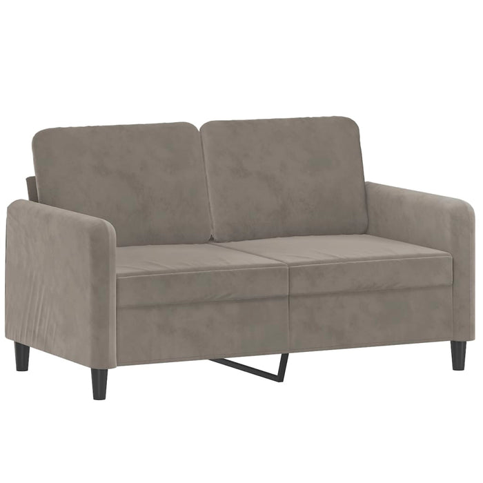 Canapea cu 2 locuri, gri deschis, 120 cm, catifea WALTI