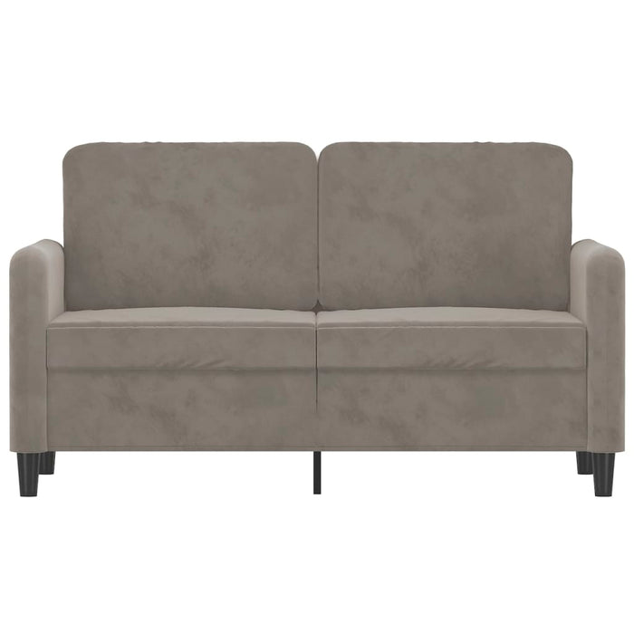 Canapea cu 2 locuri, gri deschis, 120 cm, catifea WALTI