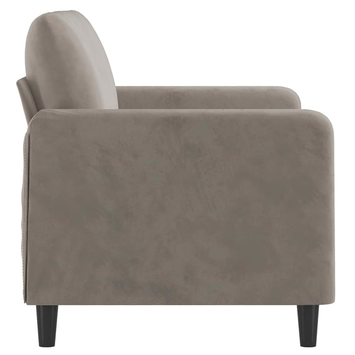 Canapea cu 2 locuri, gri deschis, 120 cm, catifea WALTI