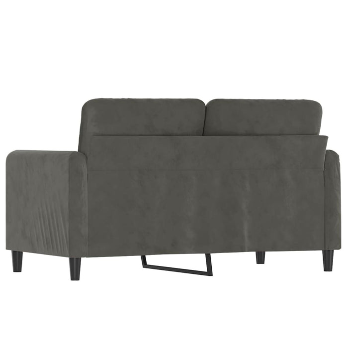 Canapea cu 2 locuri, gri închis, 120 cm, catifea WALTI