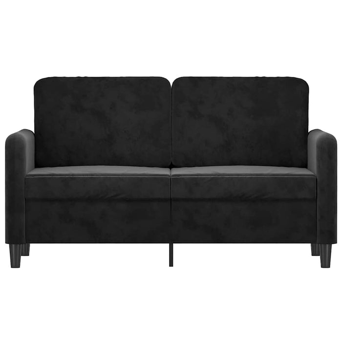 Canapea cu 2 locuri, negru, 120 cm, catifea WALTI