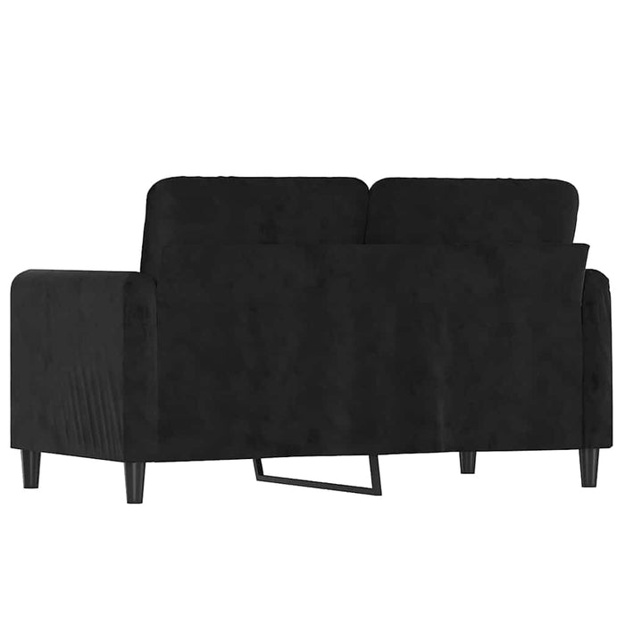 Canapea cu 2 locuri, negru, 120 cm, catifea WALTI