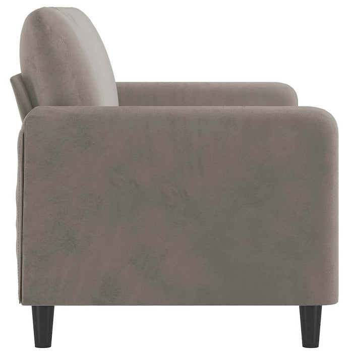 Canapea cu 2 locuri, gri deschis, 140 cm, catifea WALTI