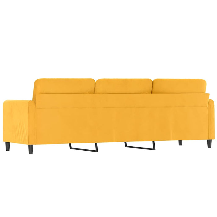 Canapea cu 3 locuri, galben, 210 cm, catifea WALTI
