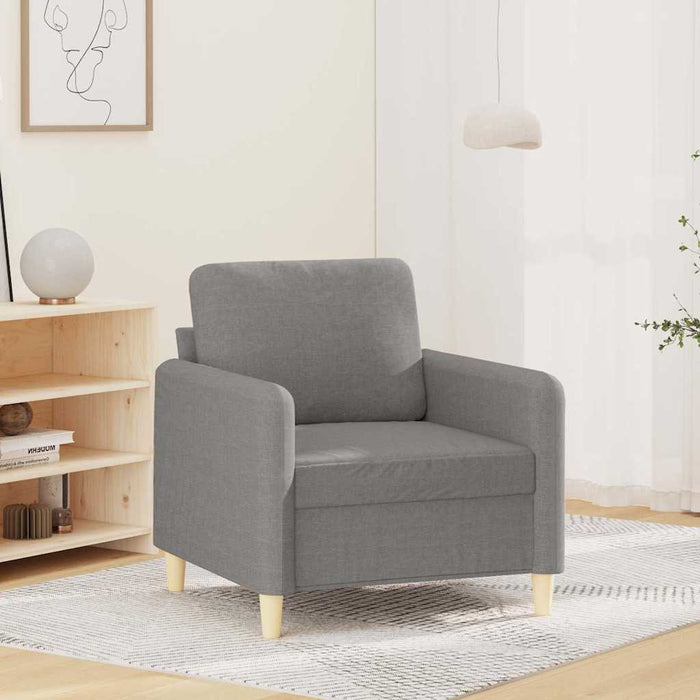 Fotoliu canapea, gri deschis, 60 cm, material textil WALTI