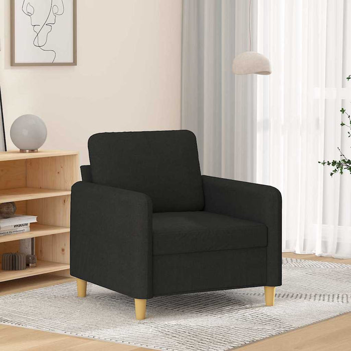 Fotoliu canapea, negru, 60 cm, material textil WALTI