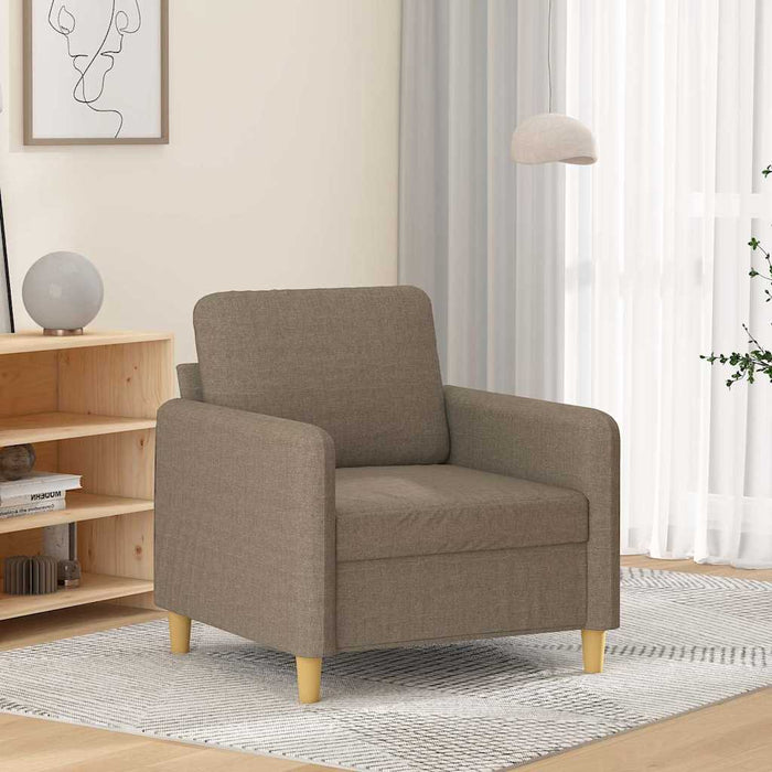 Fotoliu canapea, gri taupe, 60 cm, material textil WALTI