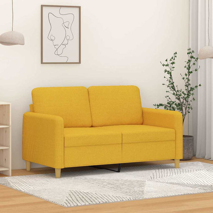 Canapea cu 2 locuri, galben deschis, 120 cm, material textil WALTI