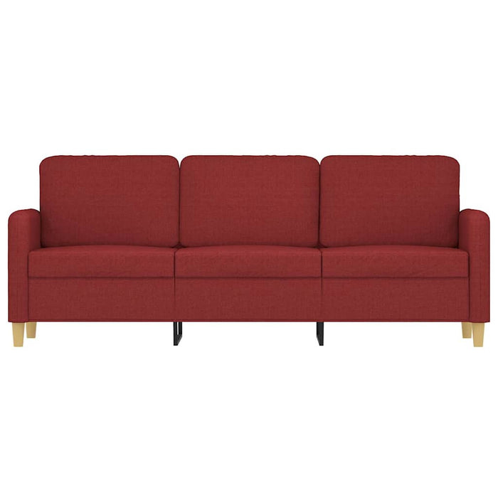 Canapea cu 3 locuri, roșu vin, 180 cm, material textil WALTI
