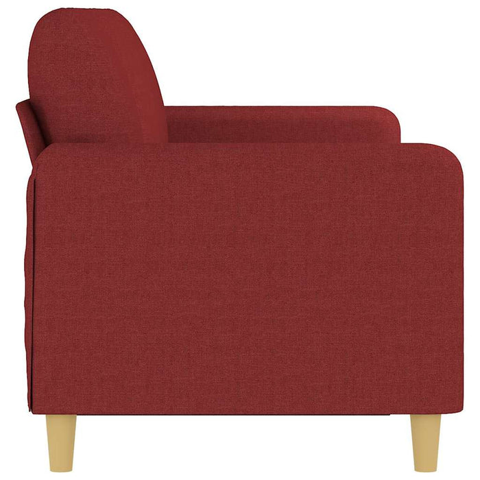 Canapea cu 3 locuri, roșu vin, 180 cm, material textil WALTI