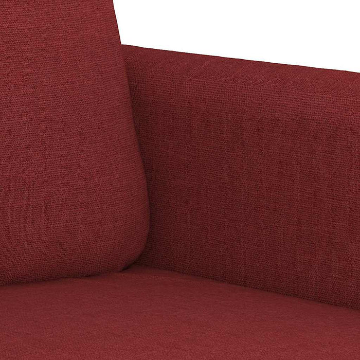 Canapea cu 3 locuri, roșu vin, 180 cm, material textil WALTI