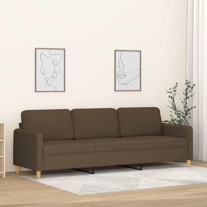 Canapea cu 3 locuri, maro, 210 cm, material textil WALTI