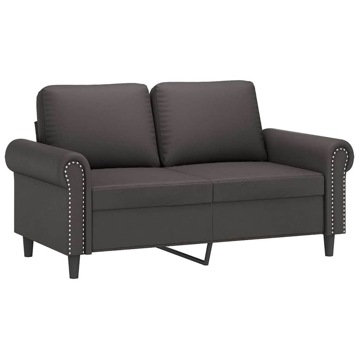 Canapea cu 2 locuri, gri, 120 cm, piele ecologică WALTI
