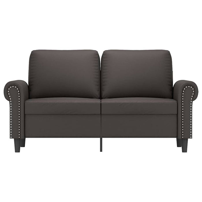 Canapea cu 2 locuri, gri, 120 cm, piele ecologică WALTI