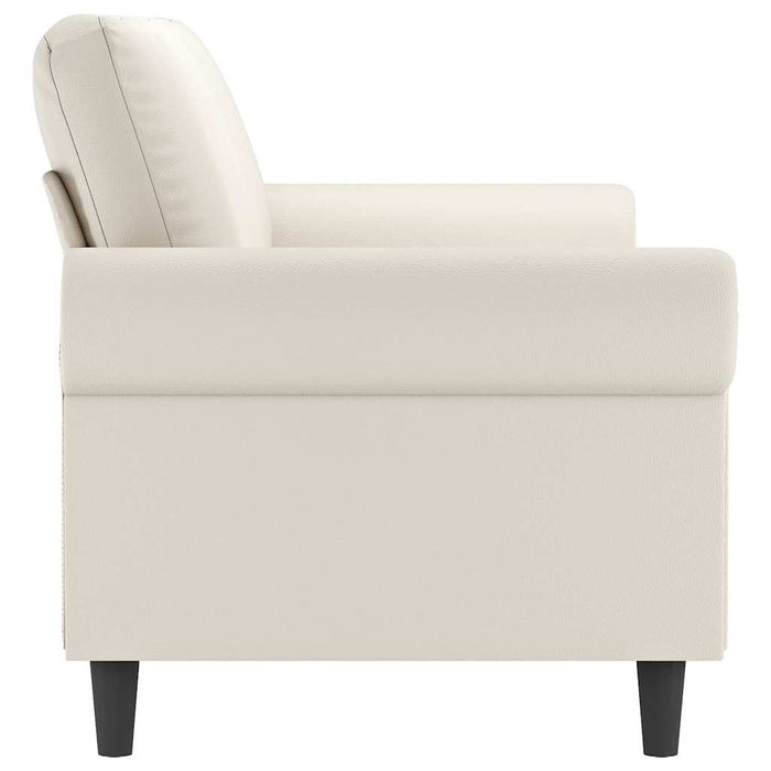 Canapea cu 3 locuri, crem, 180 cm, piele ecologică WALTI