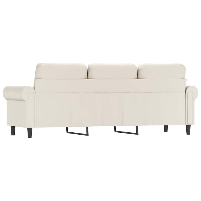 Canapea cu 3 locuri, crem, 180 cm, piele ecologică WALTI