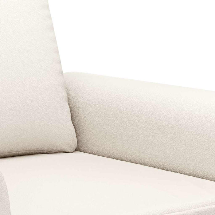 Canapea cu 3 locuri, crem, 180 cm, piele ecologică WALTI