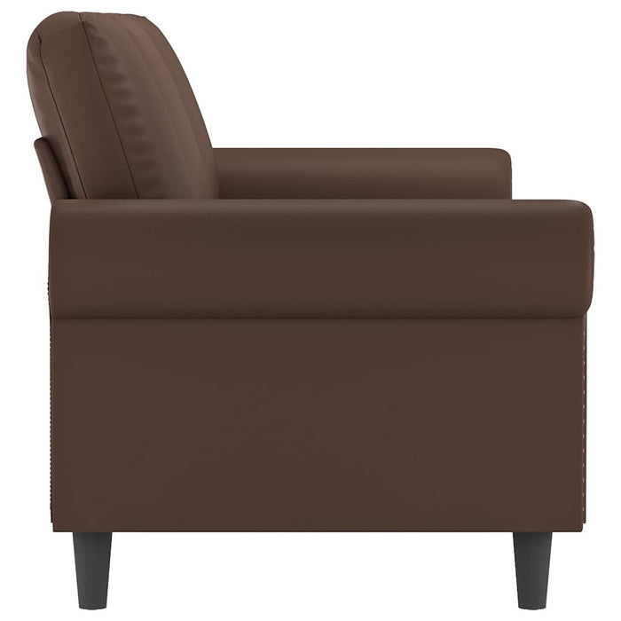 Canapea cu 3 locuri, maro, 180 cm, piele ecologică WALTI