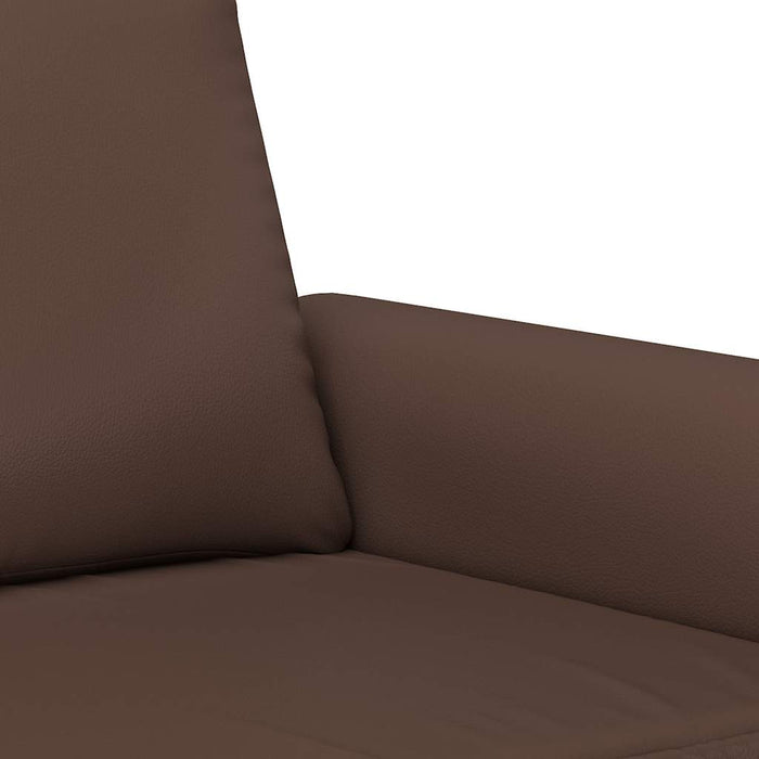 Canapea cu 3 locuri, maro, 180 cm, piele ecologică WALTI