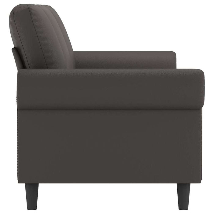 Canapea cu 3 locuri, gri, 180 cm, piele ecologică WALTI