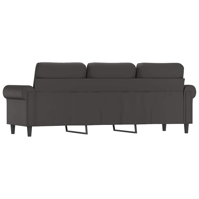 Canapea cu 3 locuri, gri, 180 cm, piele ecologică WALTI