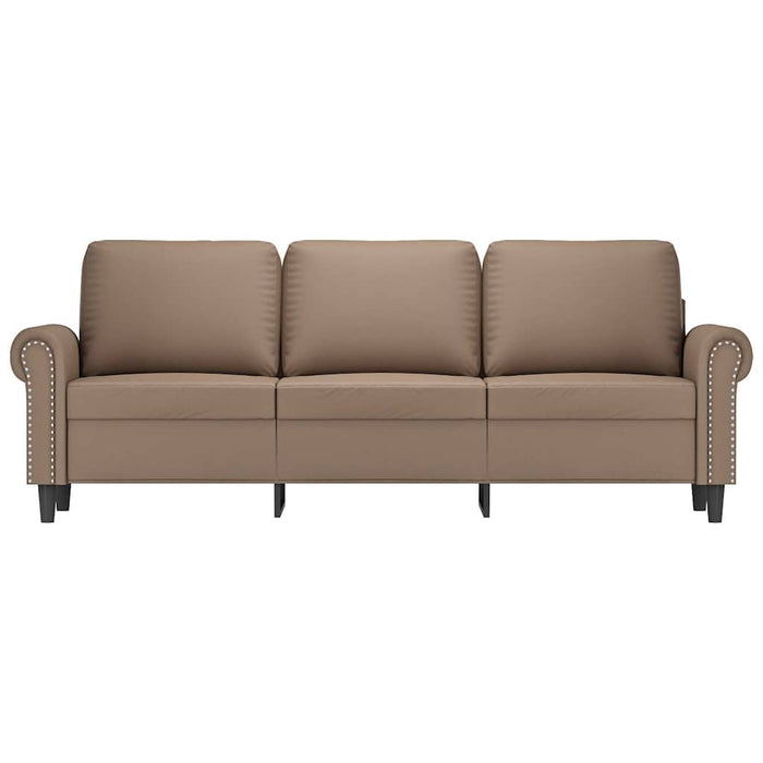 Canapea cu 3 locuri, cappuccino, 180 cm, piele ecologică WALTI