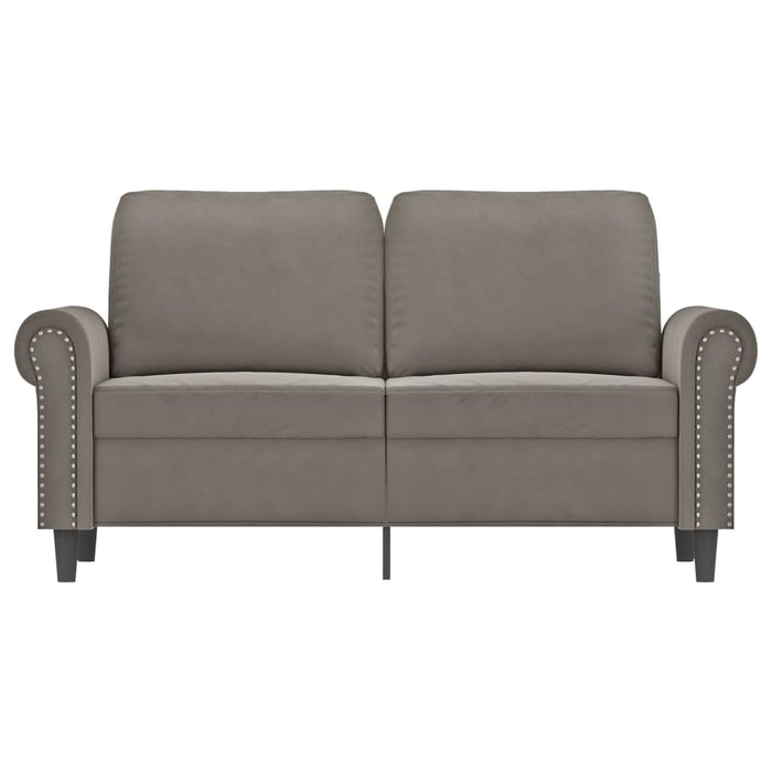 Canapea cu 2 locuri, gri deschis, 120 cm, catifea - WALTI WALTI