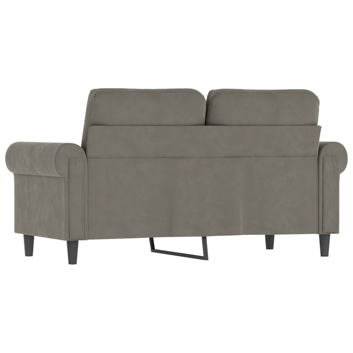 Canapea cu 2 locuri, gri deschis, 120 cm, catifea - WALTI WALTI