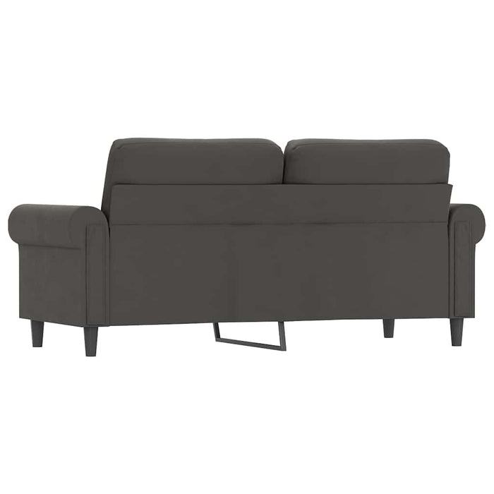 Canapea cu 2 locuri, gri închis, 140 cm, catifea WALTI