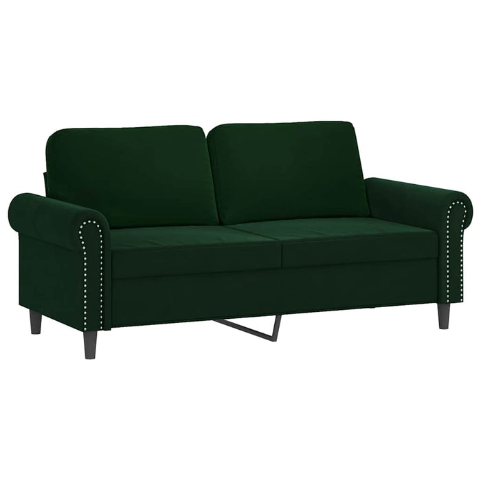 Canapea cu 2 locuri, verde închis, 140 cm, catifea WALTI