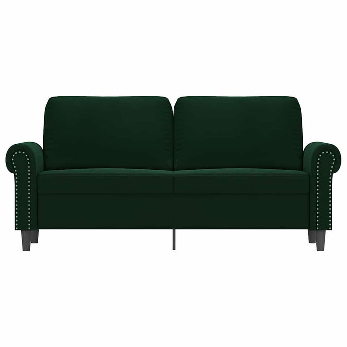 Canapea cu 2 locuri, verde închis, 140 cm, catifea WALTI