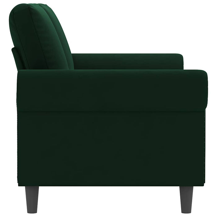 Canapea cu 2 locuri, verde închis, 140 cm, catifea WALTI