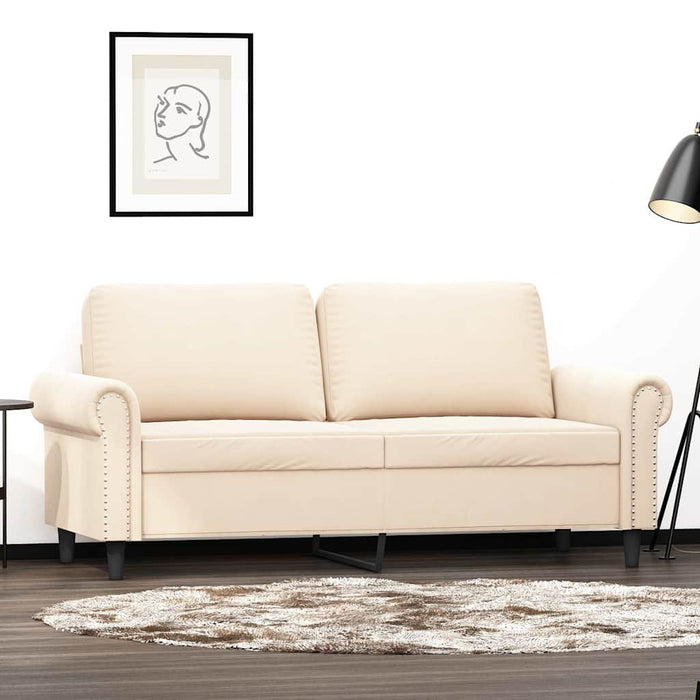 Canapea cu 2 locuri, crem, 140 cm, catifea WALTI