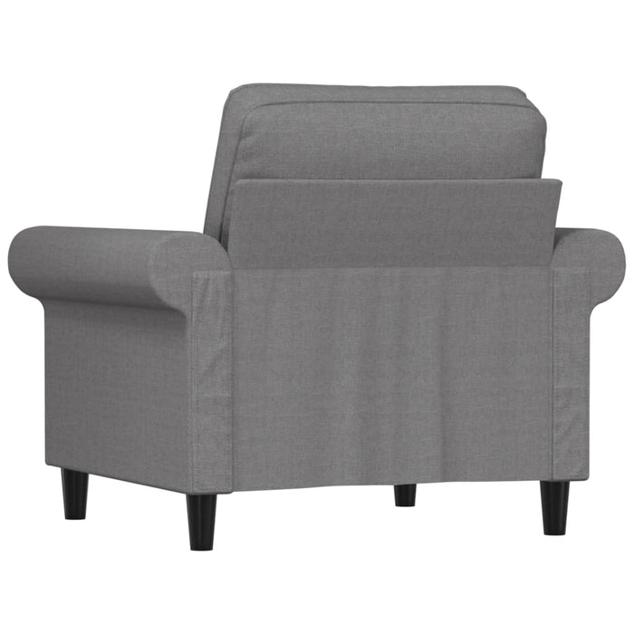 Fotoliu canapea, gri deschis, 60 cm, material textil WALTI