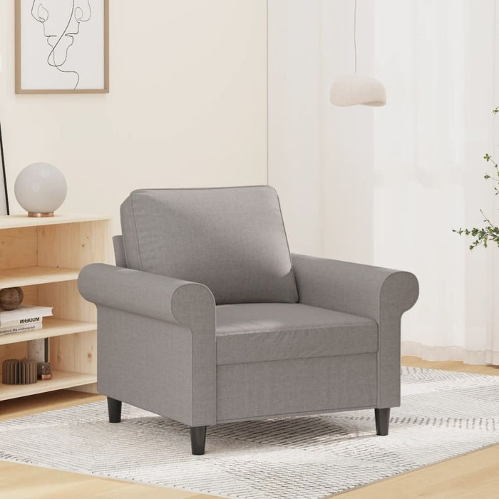 Fotoliu canapea, gri deschis, 60 cm, material textil WALTI