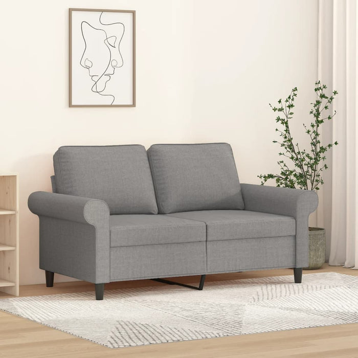 Canapea cu 2 locuri, gri deschis, 120 cm, material textil WALTI