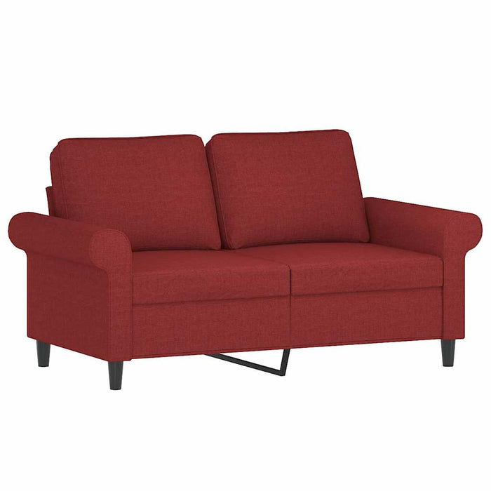 Canapea cu 2 locuri, roșu vin, 120 cm, material textil WALTI