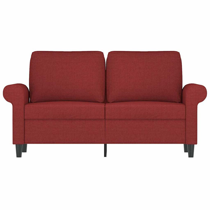 Canapea cu 2 locuri, roșu vin, 120 cm, material textil WALTI