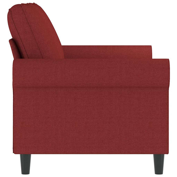 Canapea cu 2 locuri, roșu vin, 120 cm, material textil WALTI
