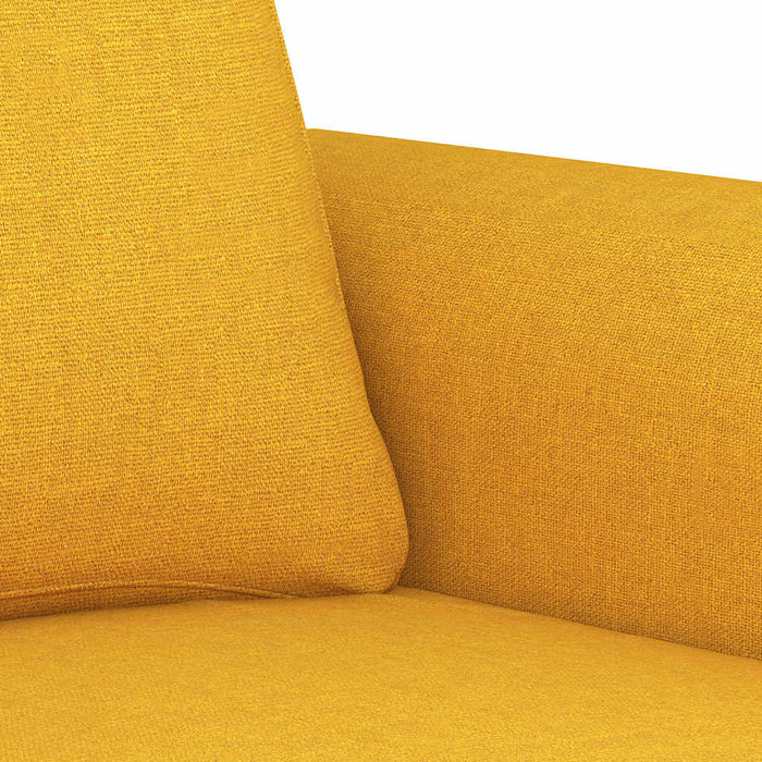 Canapea cu 2 locuri, galben deschis, 140 cm, material textil WALTI