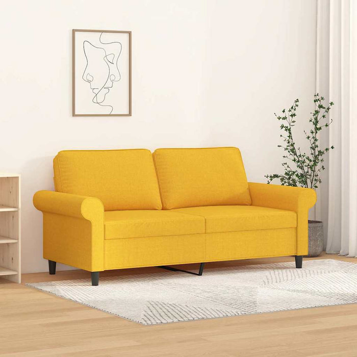 Canapea cu 2 locuri, galben deschis, 140 cm, material textil WALTI