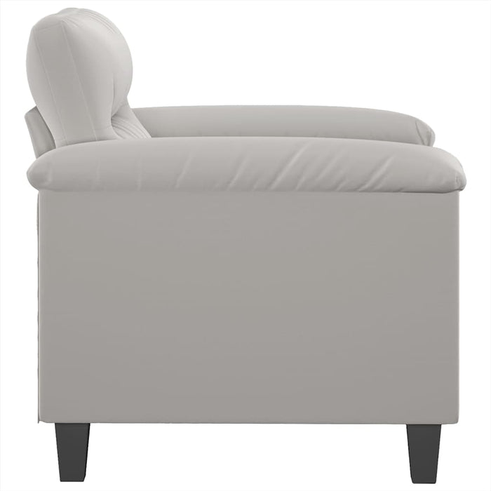 Fotoliu canapea, gri deschis, 60 cm, textil microfibră WALTI