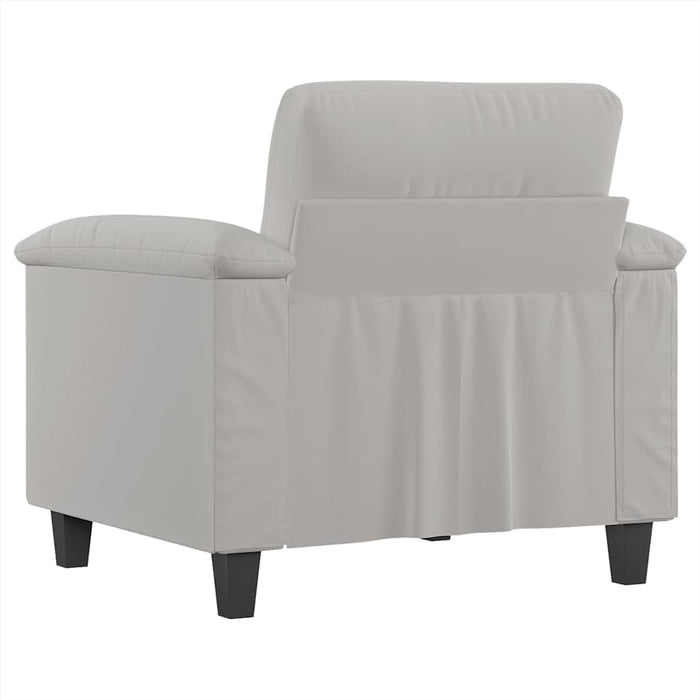 Fotoliu canapea, gri deschis, 60 cm, textil microfibră WALTI