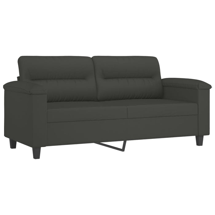 Canapea cu 2 locuri, gri închis, 140 cm, țesătură microfibră WALTI