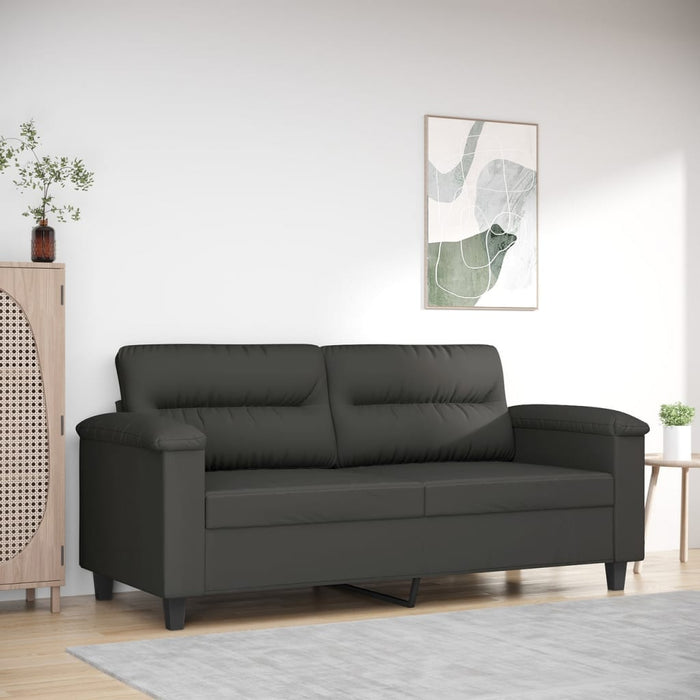Canapea cu 2 locuri, gri închis, 140 cm, țesătură microfibră WALTI